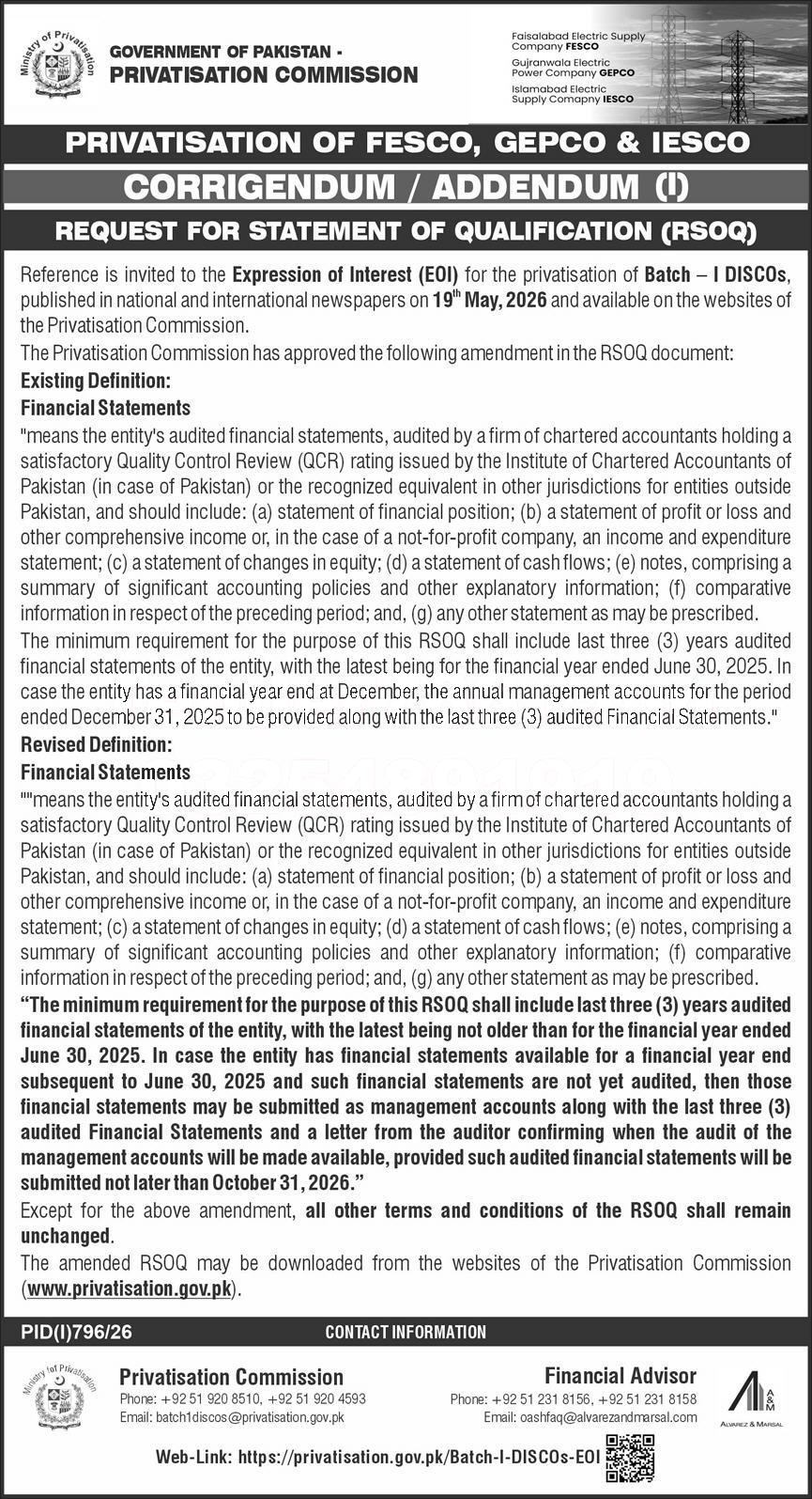 Tender Document