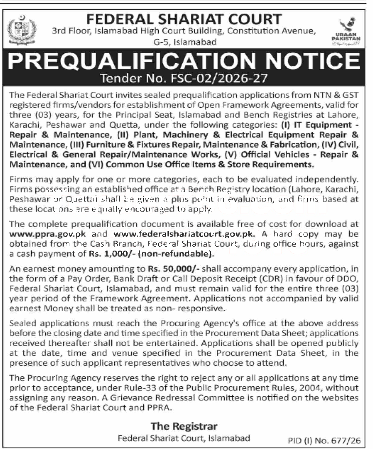 Tender Document