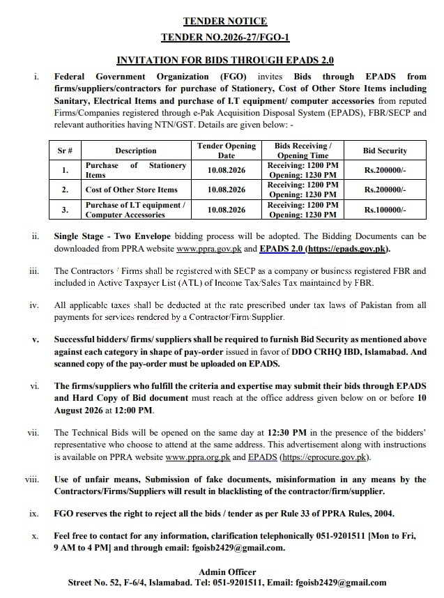 Tender Document