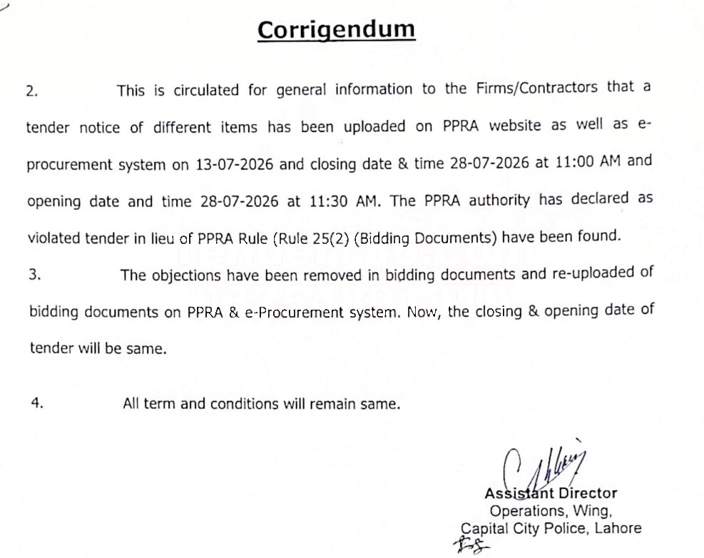 Tender Document