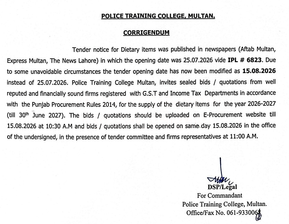 Tender Document