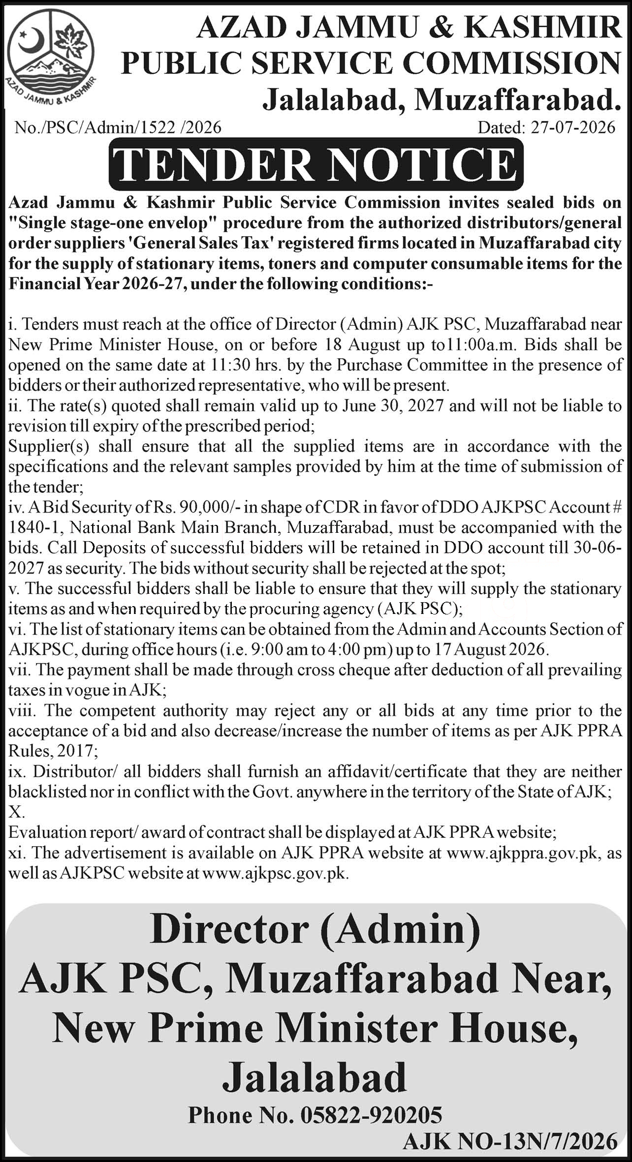 Tender Document