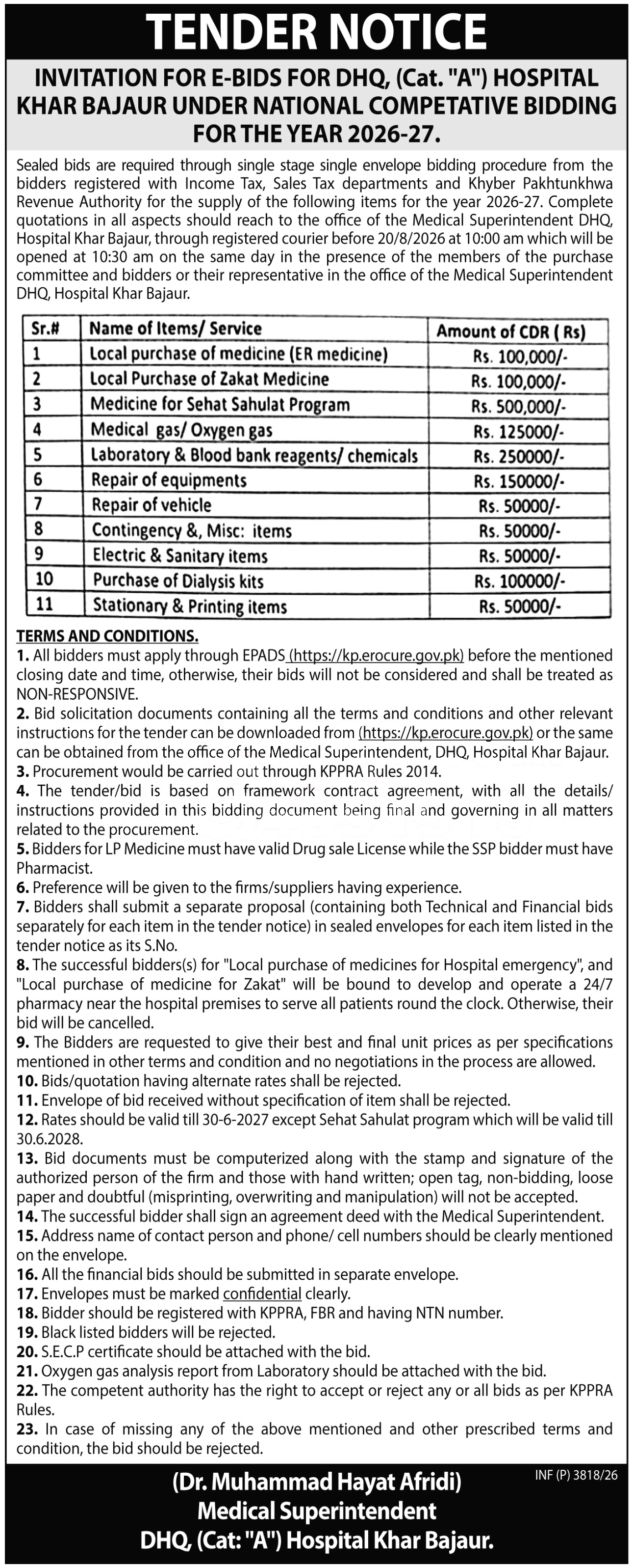 Tender Document