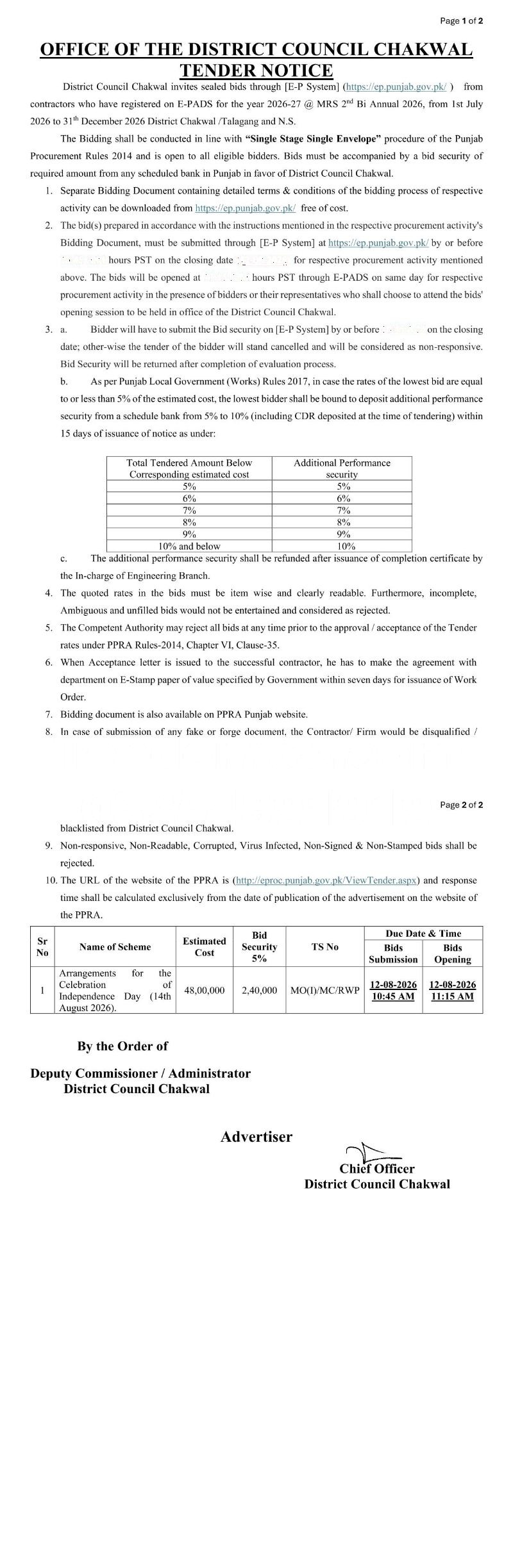 Tender Document