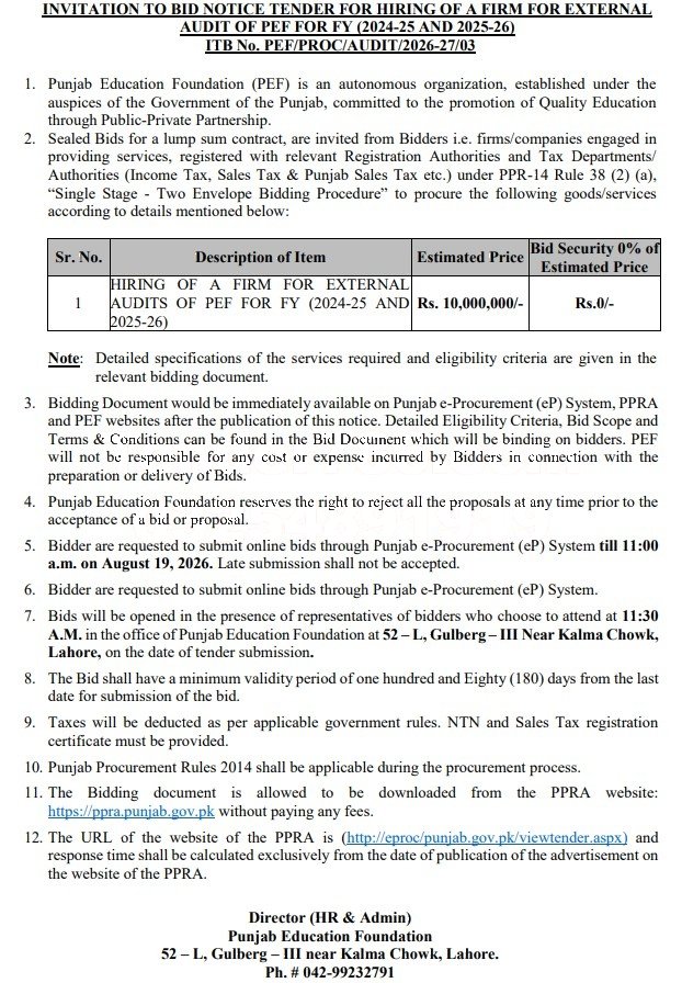 Tender Document
