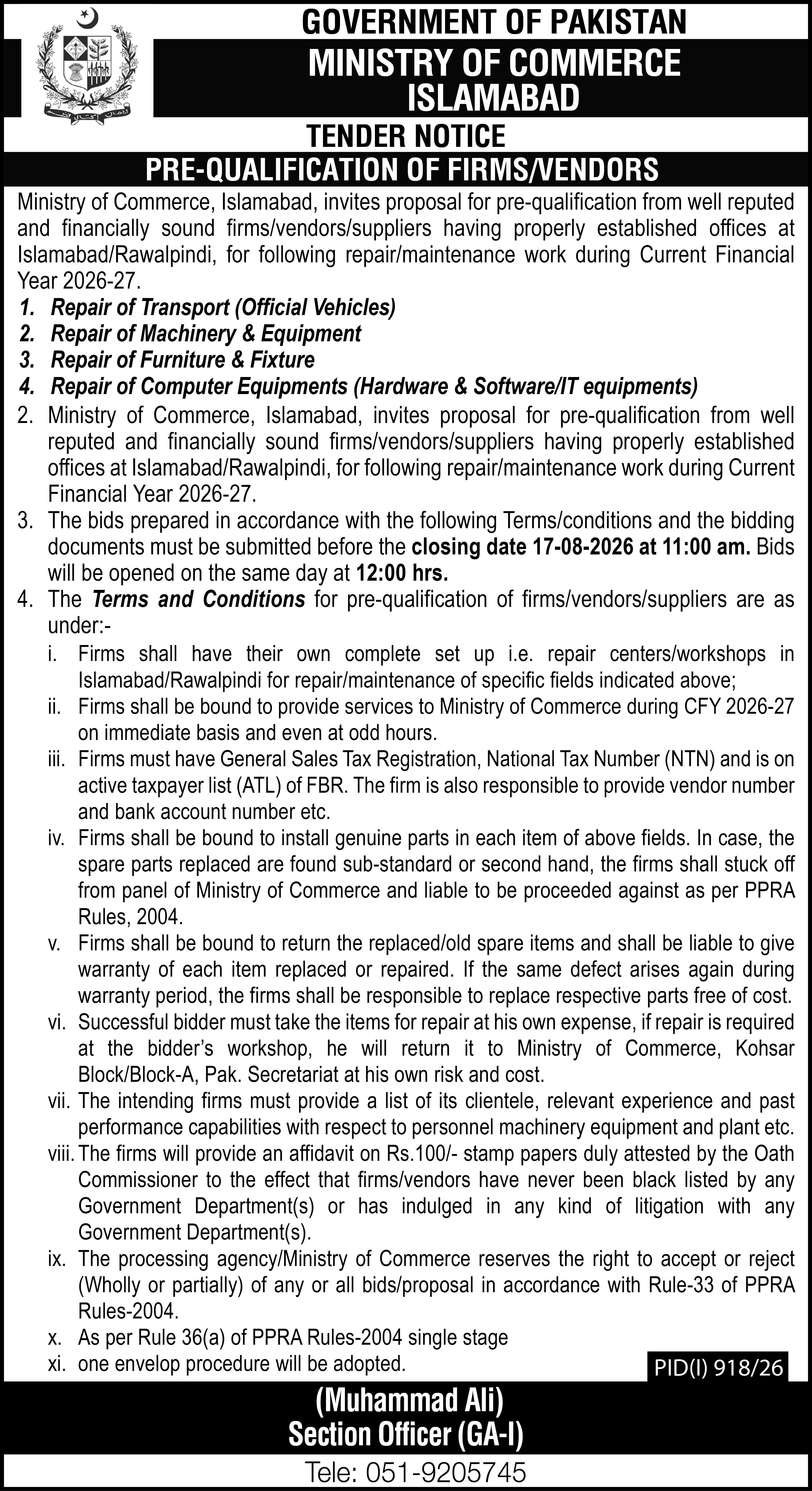 Tender Document
