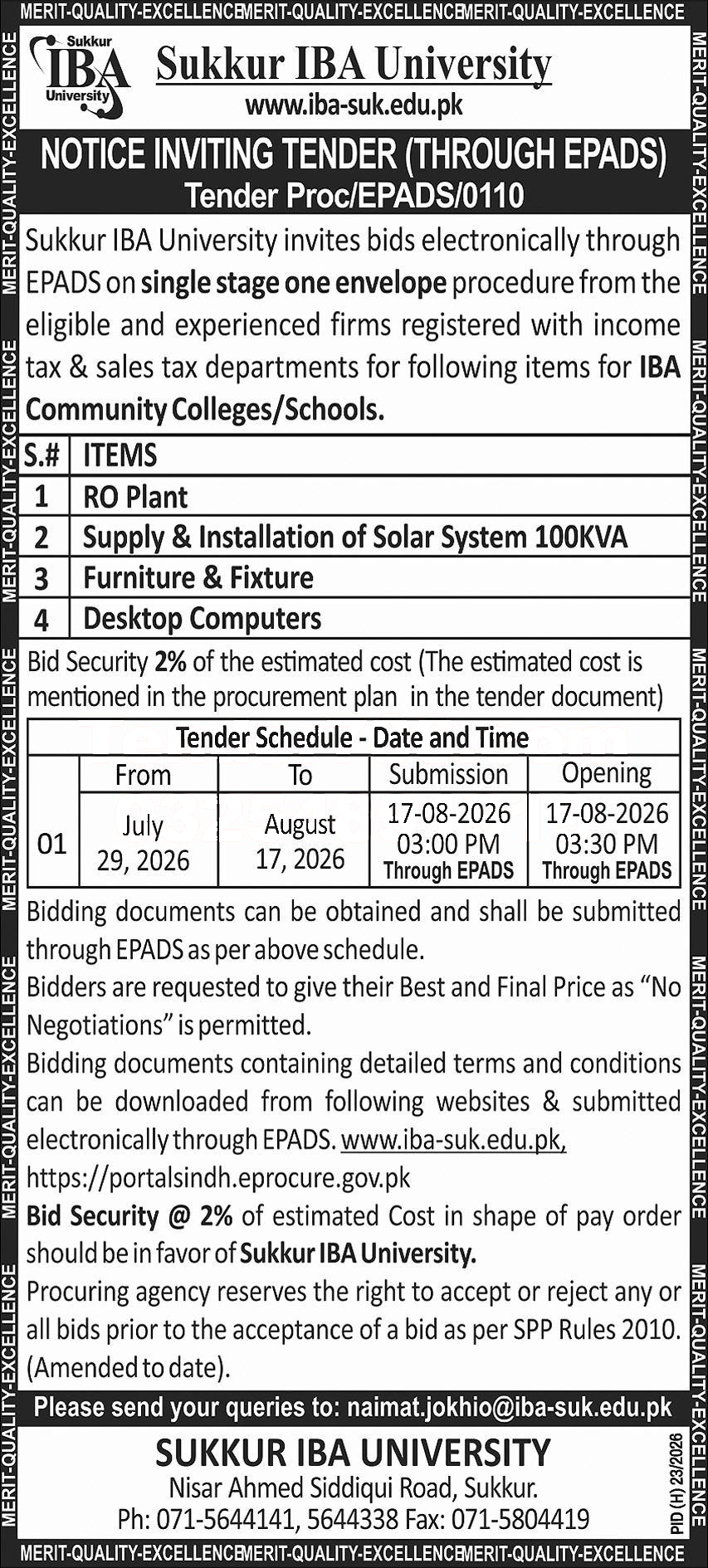 Tender Document