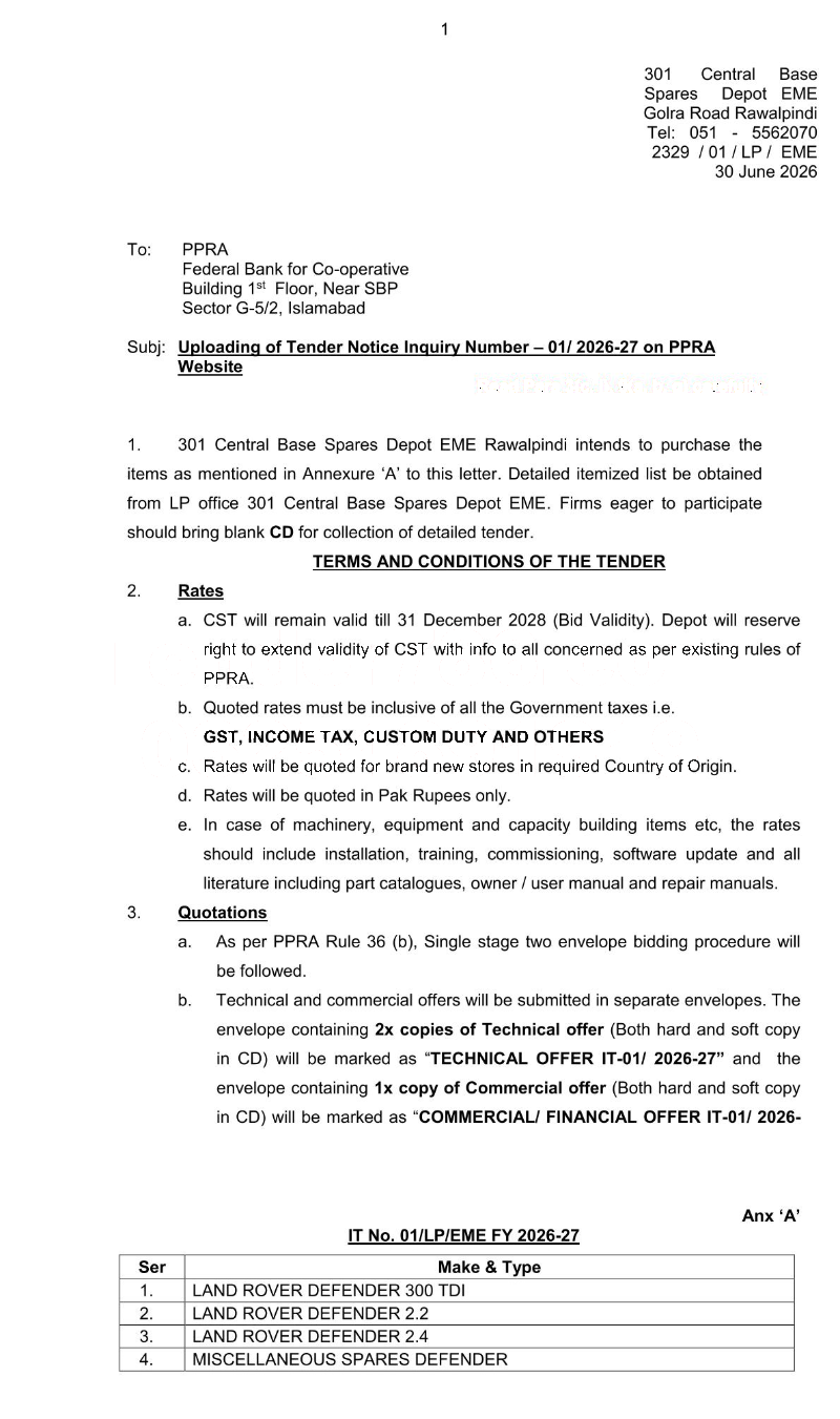 Tender Document