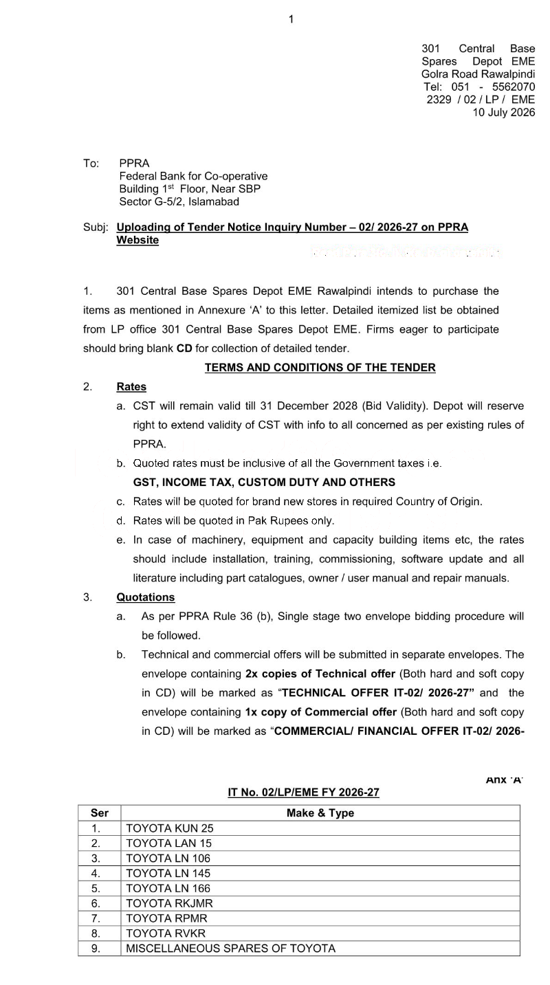 Tender Document