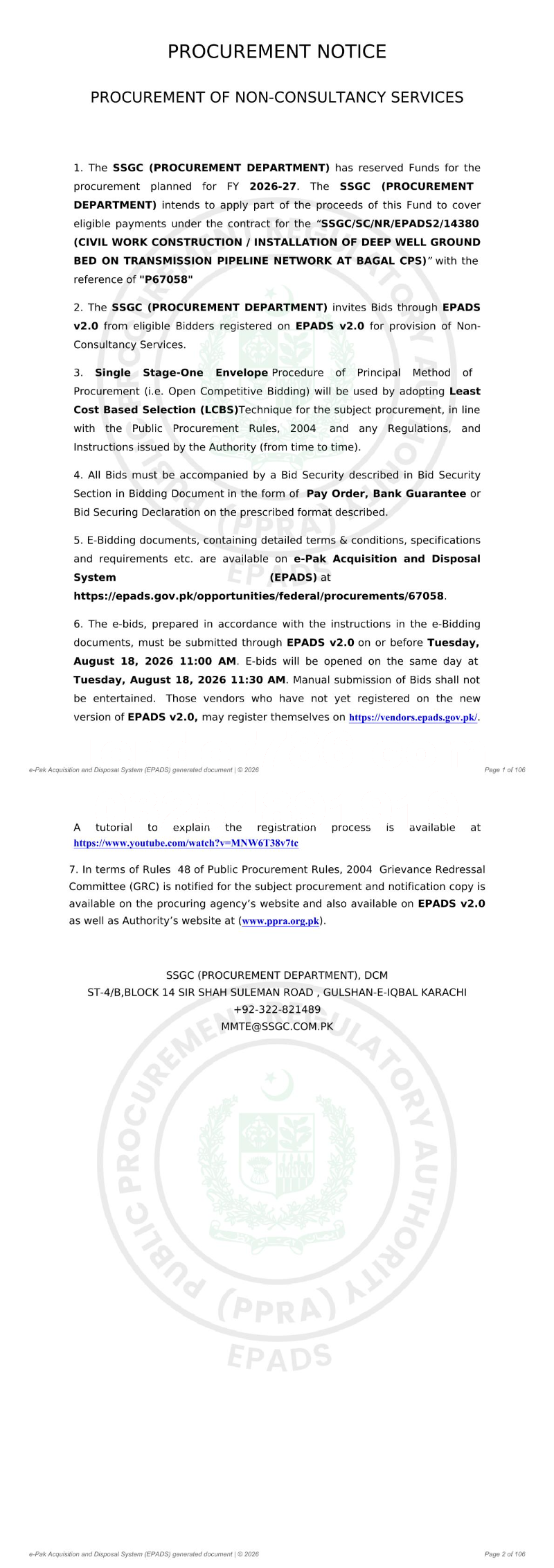 Tender Document