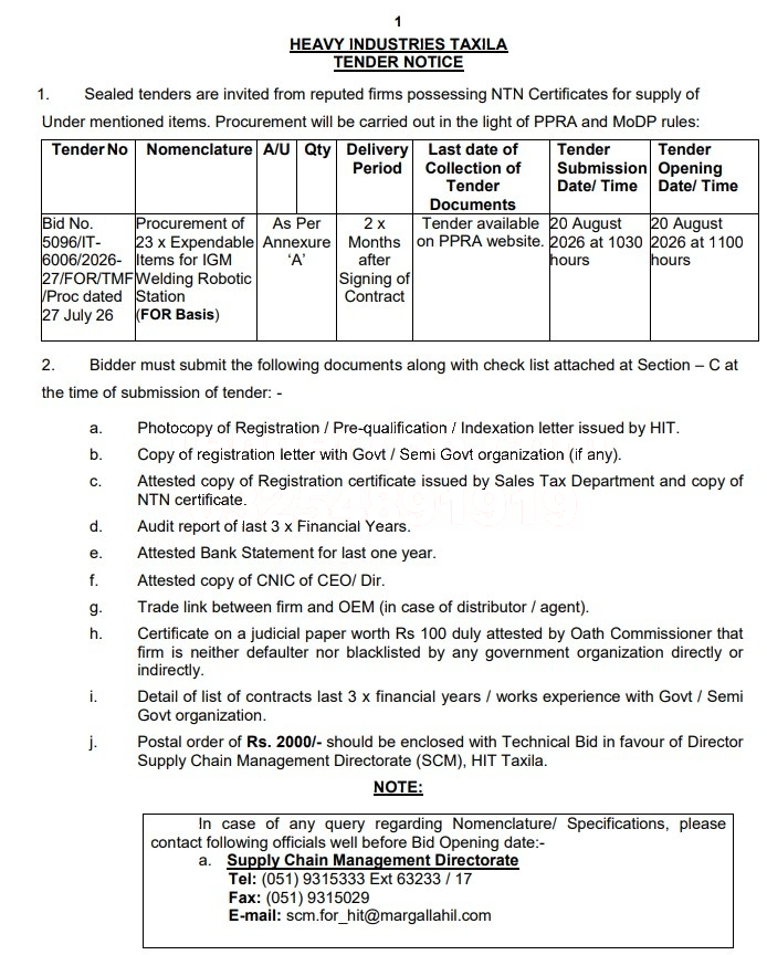 Tender Document