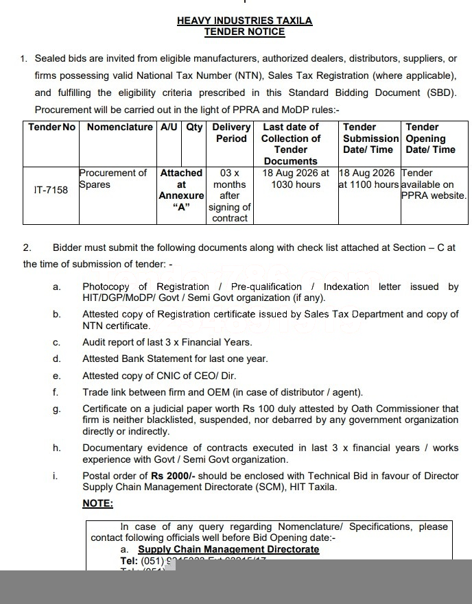 Tender Document