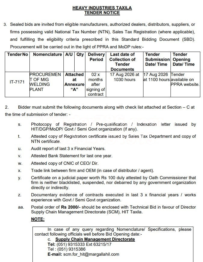 Tender Document