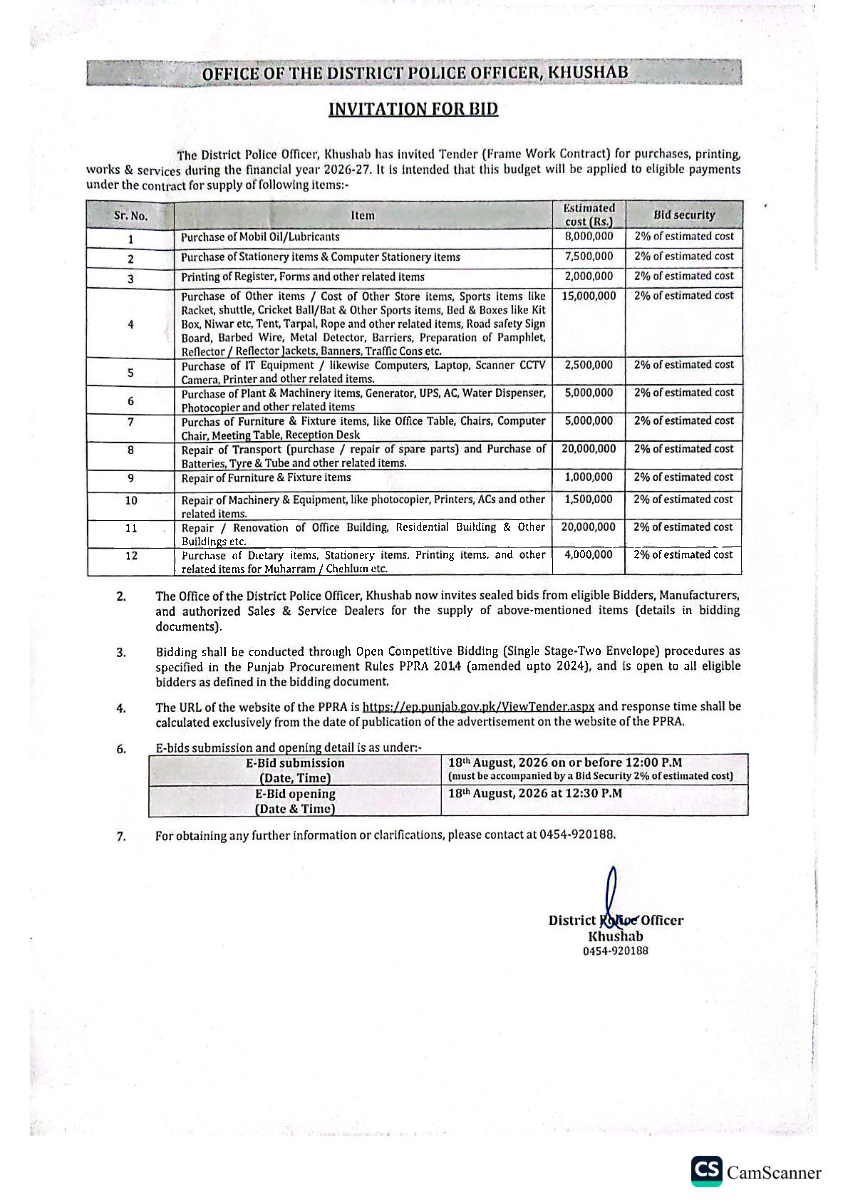 Tender Document