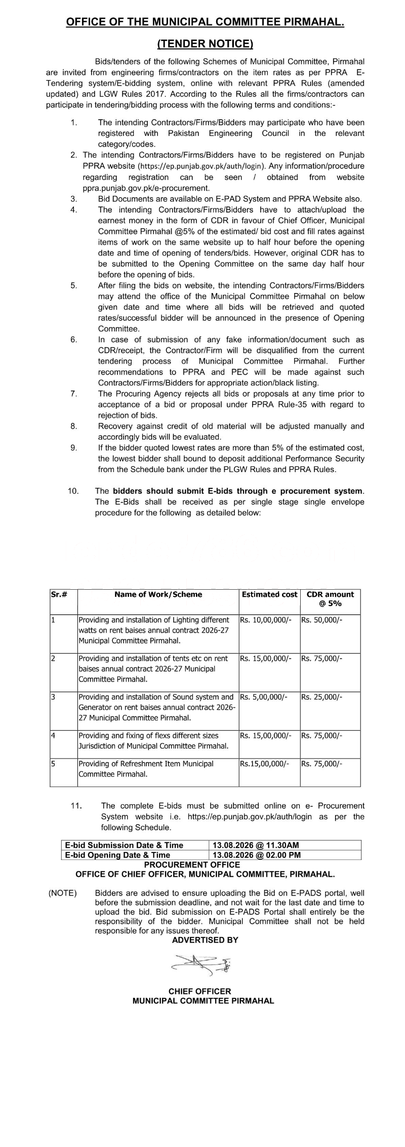 Tender Document