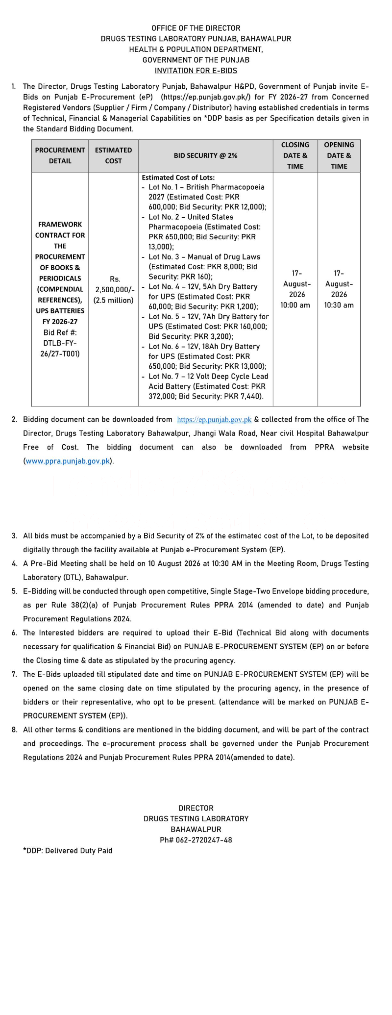 Tender Document