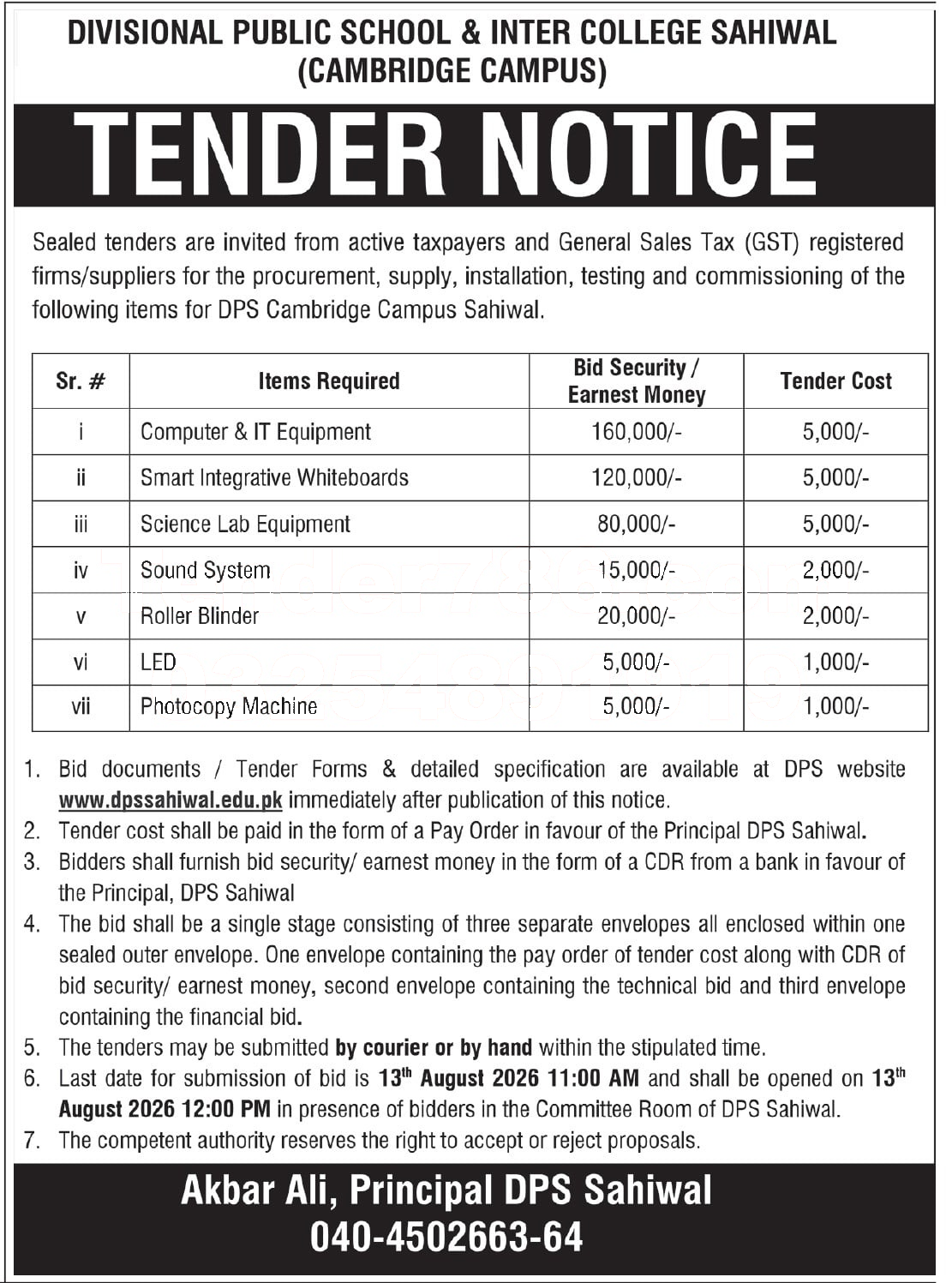 Tender Document