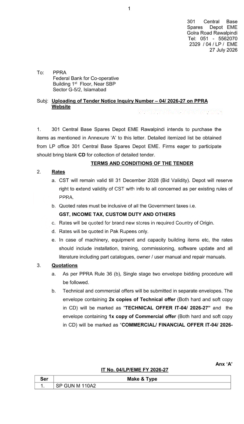 Tender Document