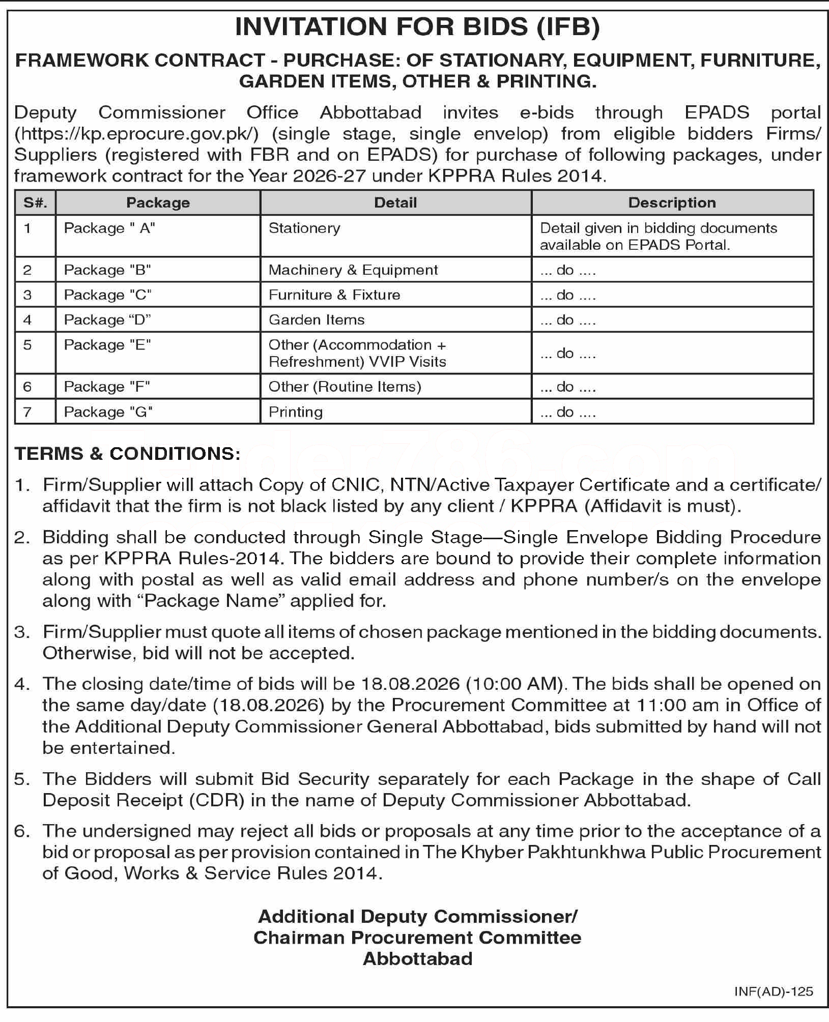 Tender Document