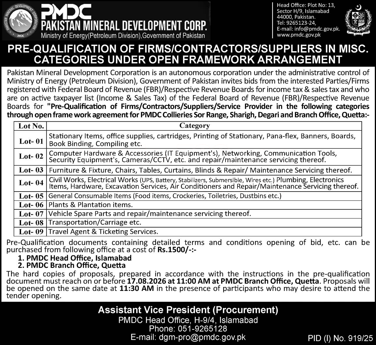Tender Document