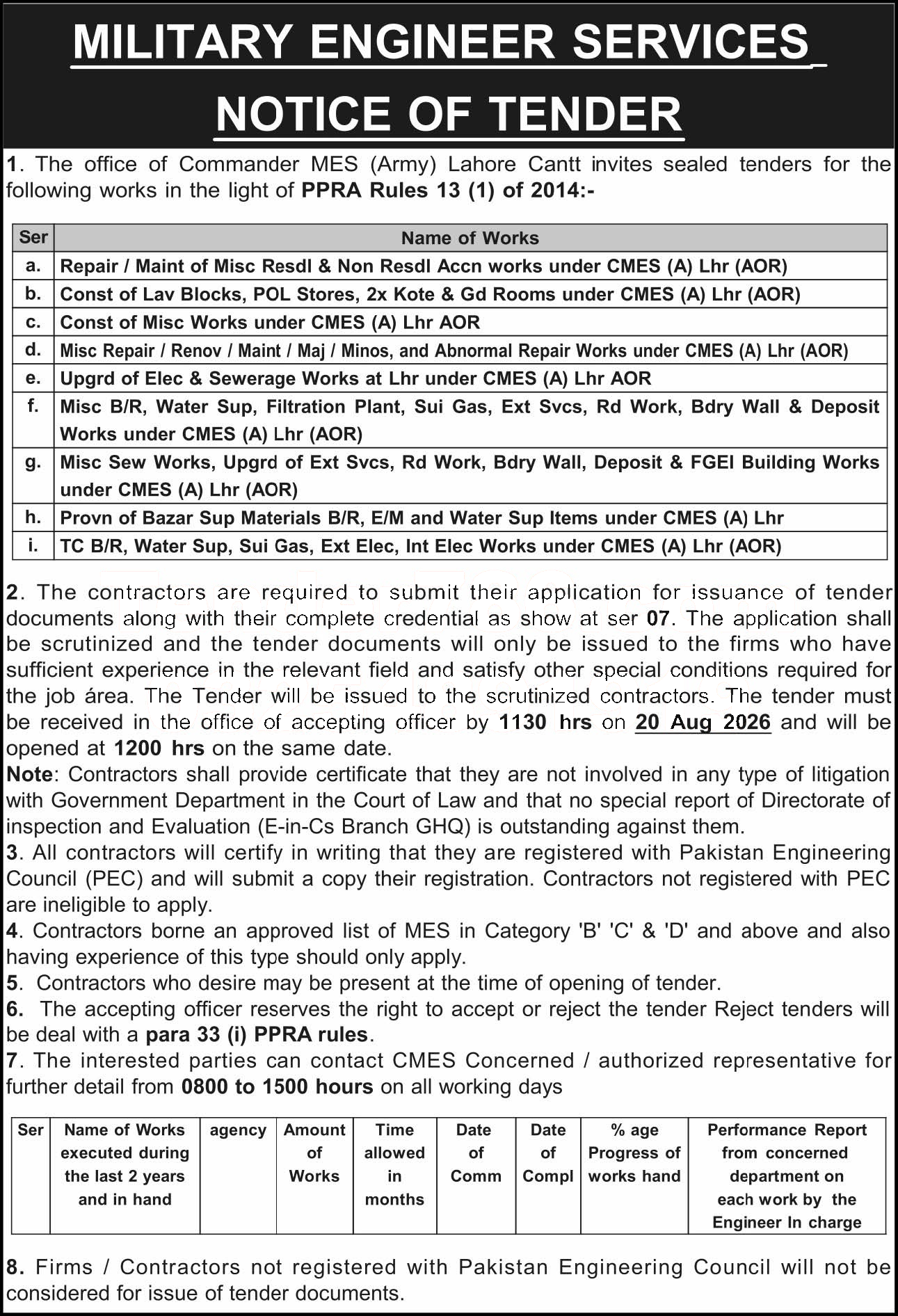 Tender Document