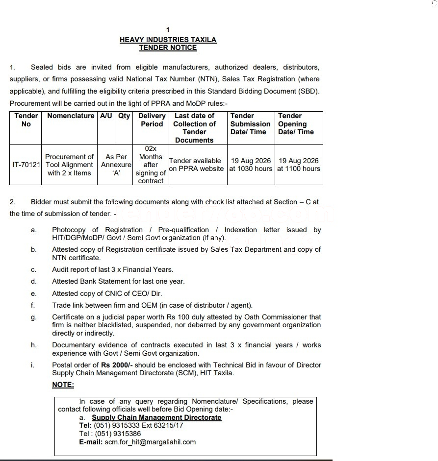 Tender Document