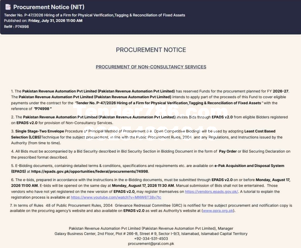 Tender Document