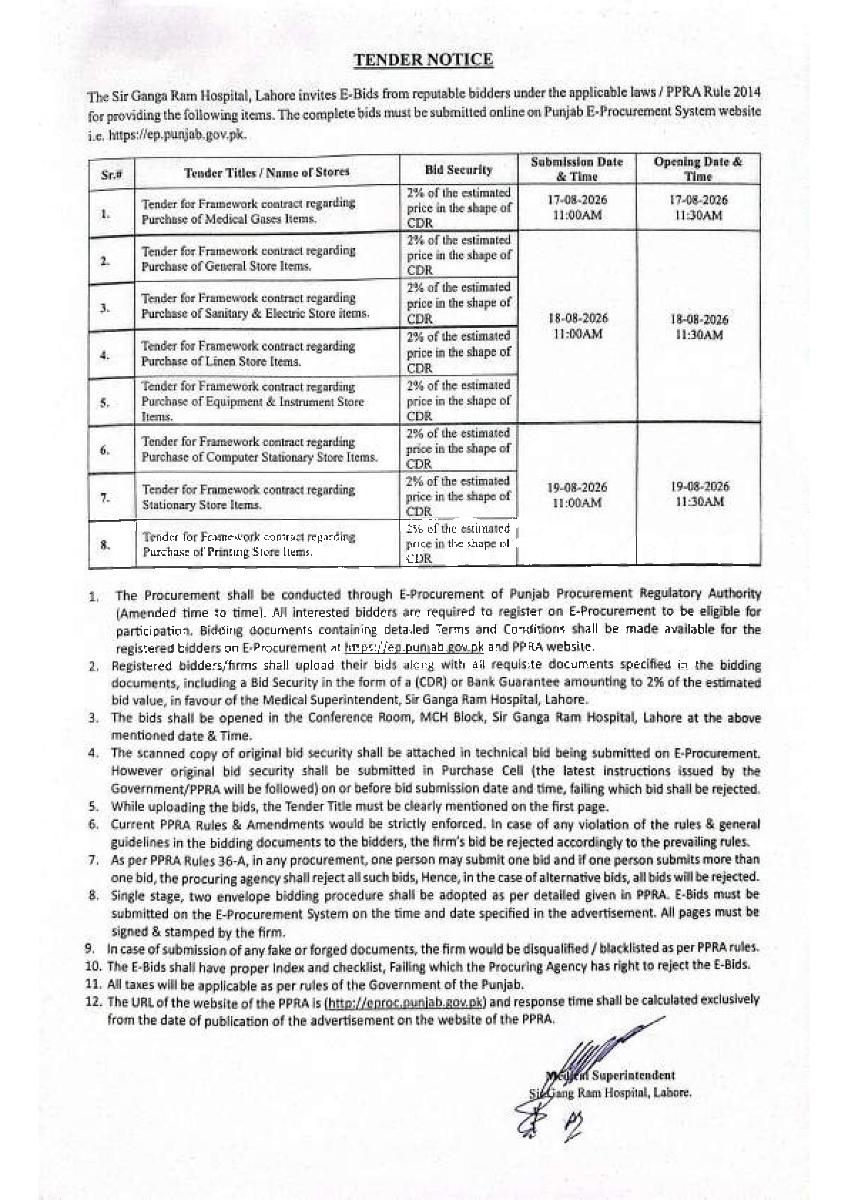 Tender Document
