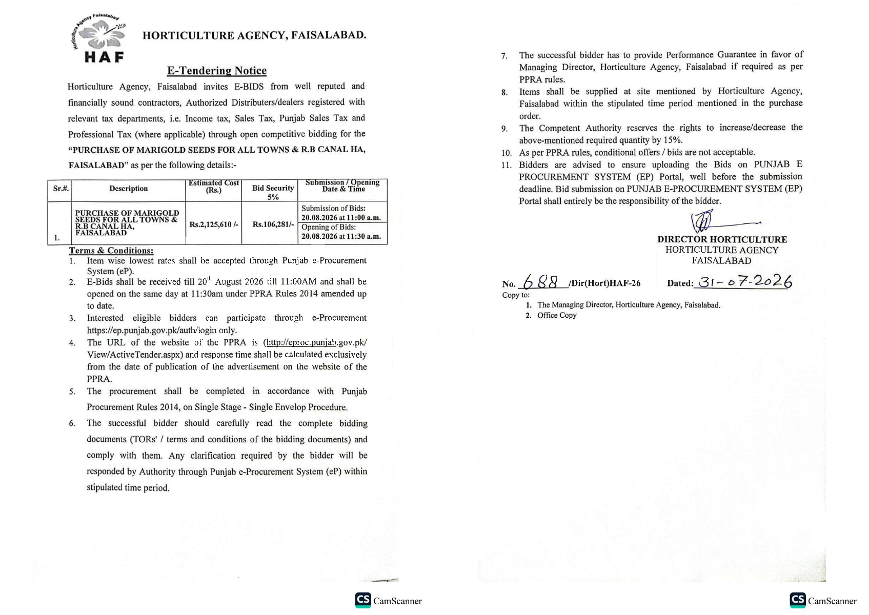 Tender Document