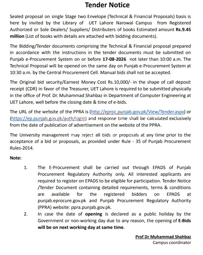Tender Document
