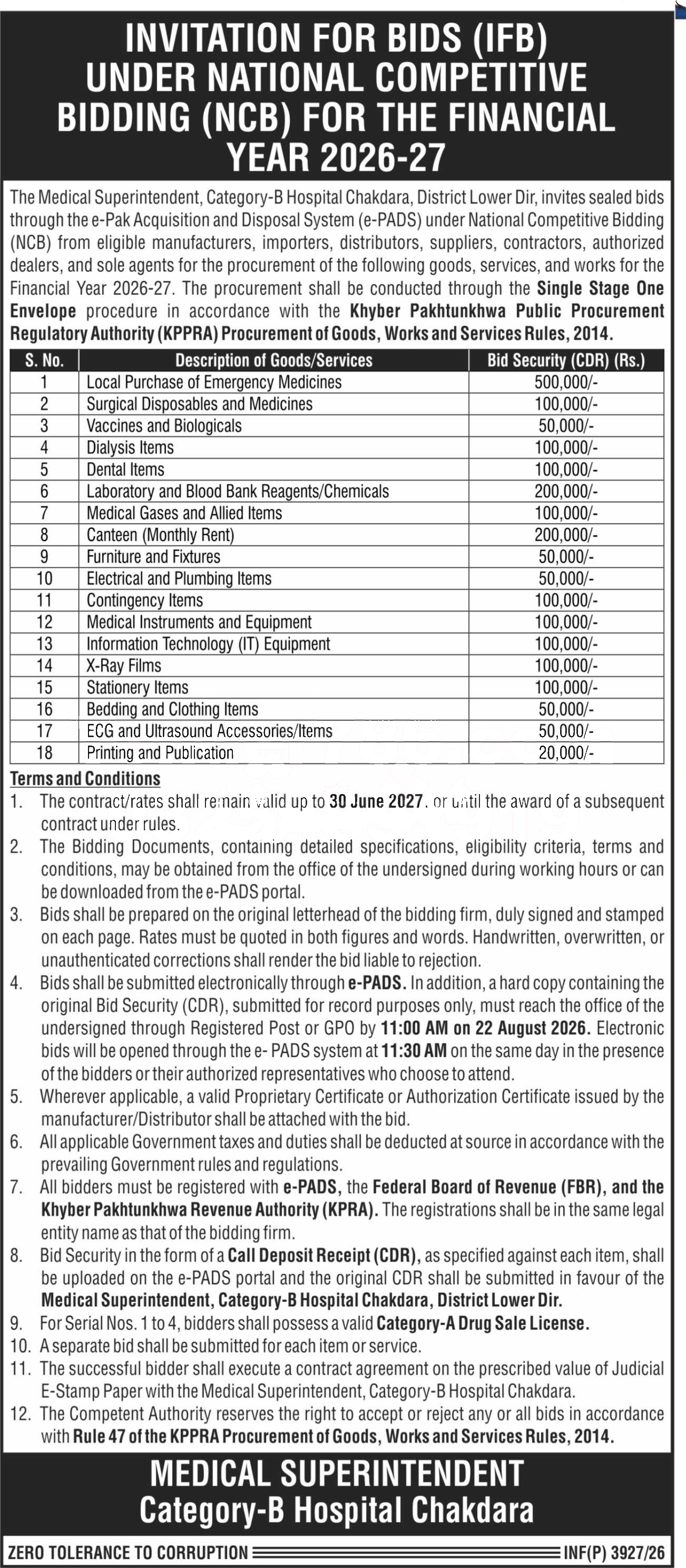 Tender Document