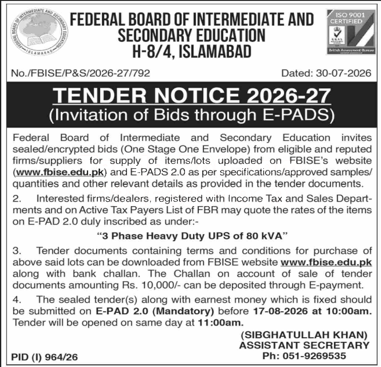 Tender Document