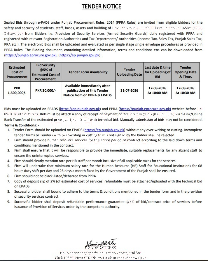 Tender Document