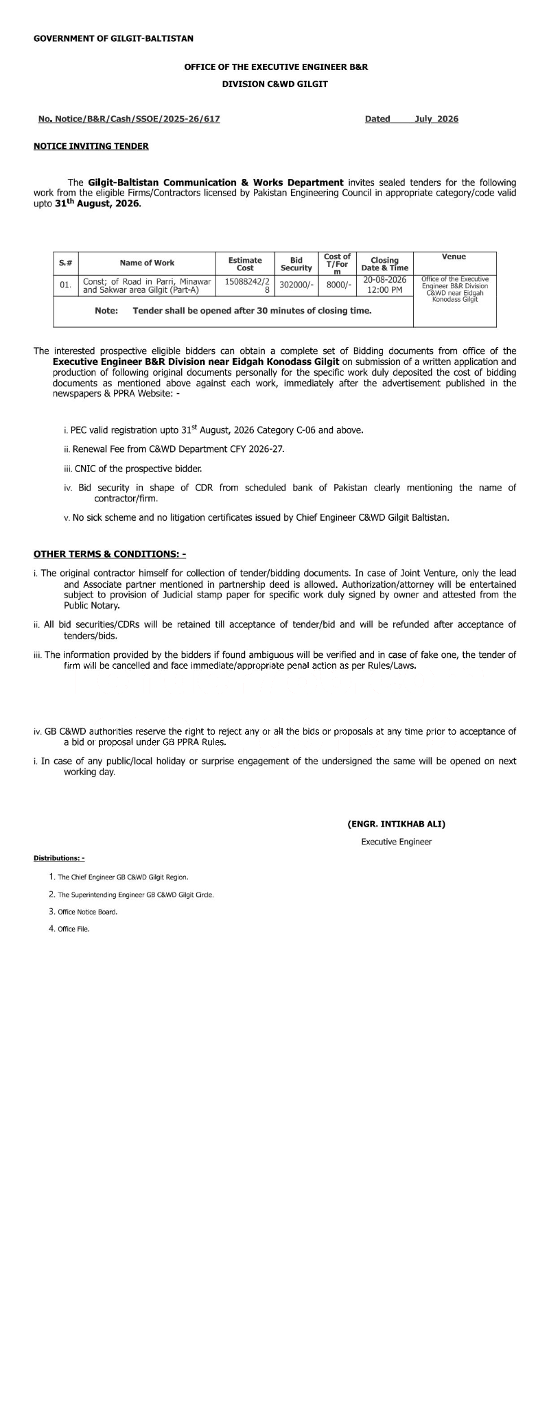 Tender Document