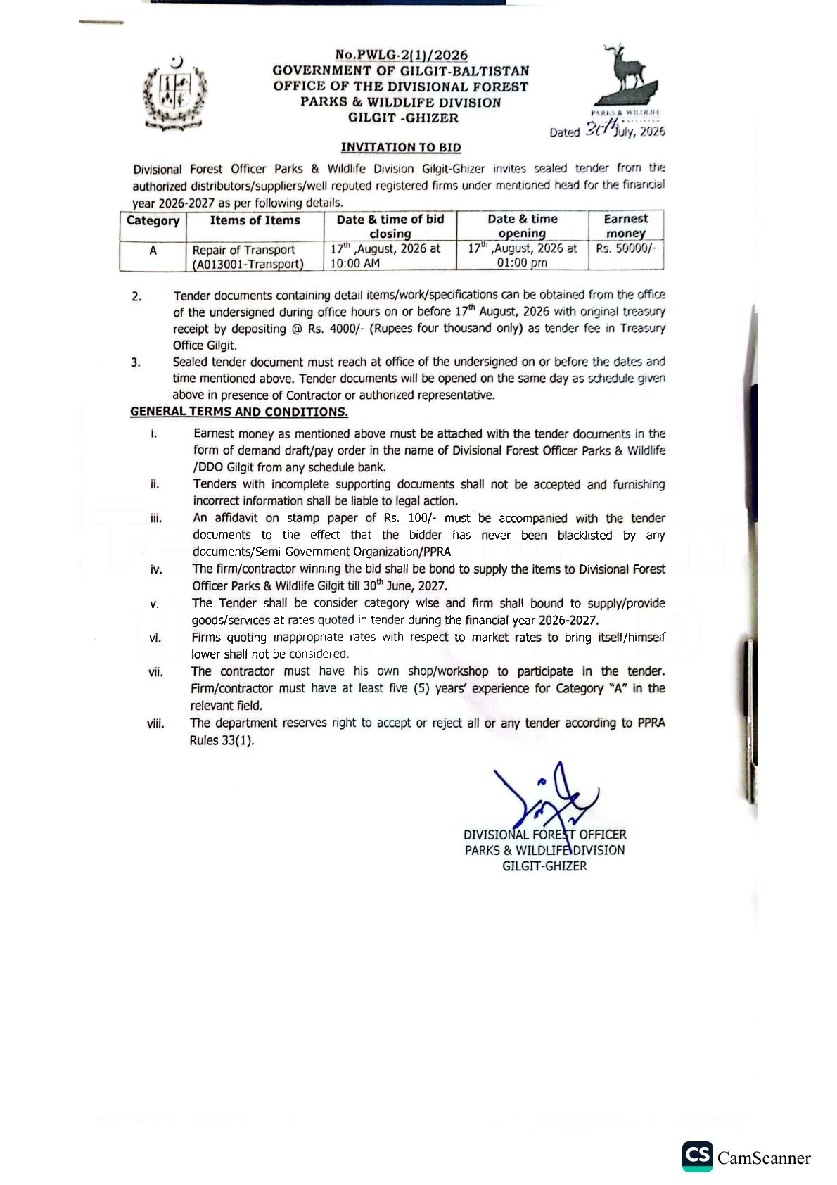 Tender Document