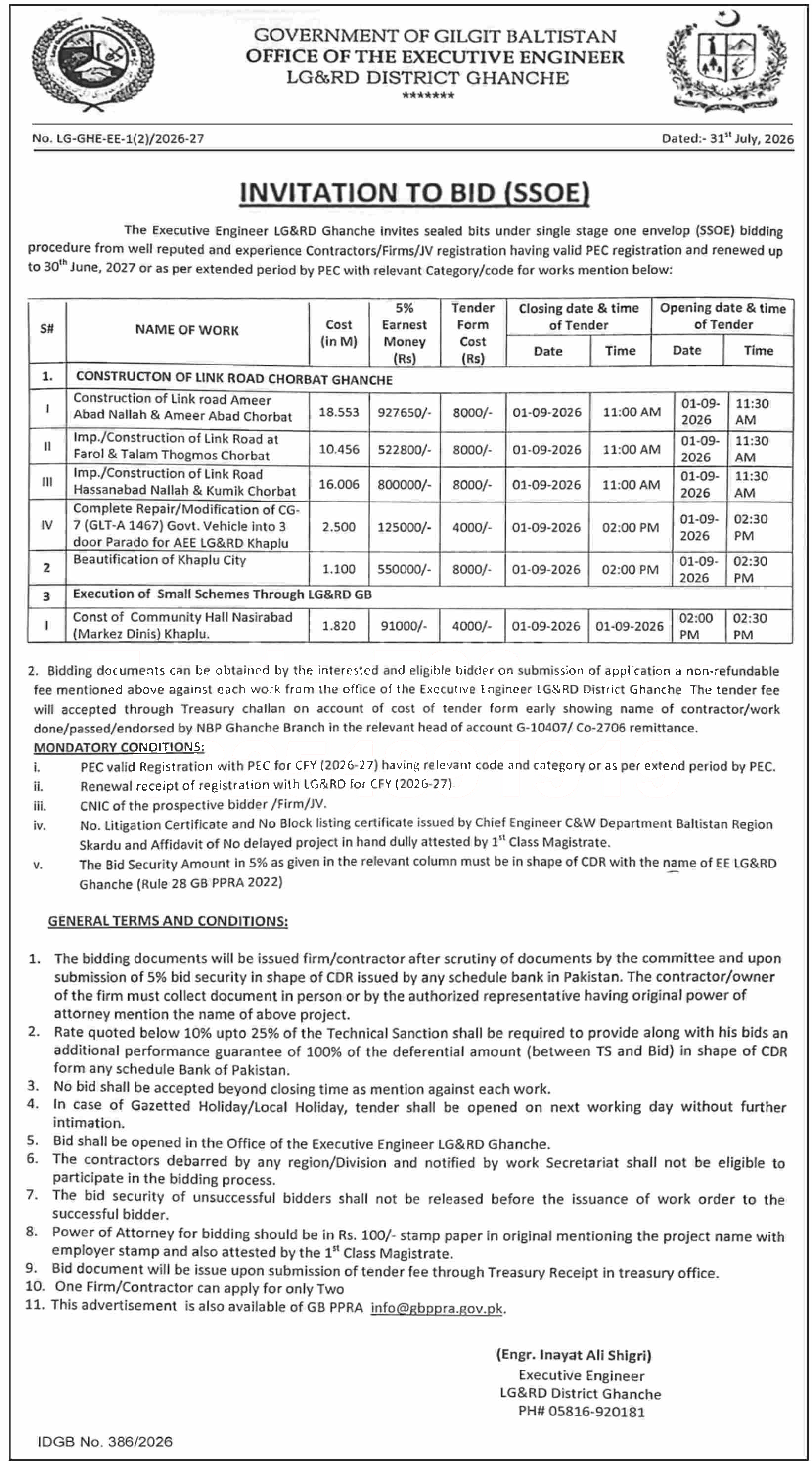 Tender Document