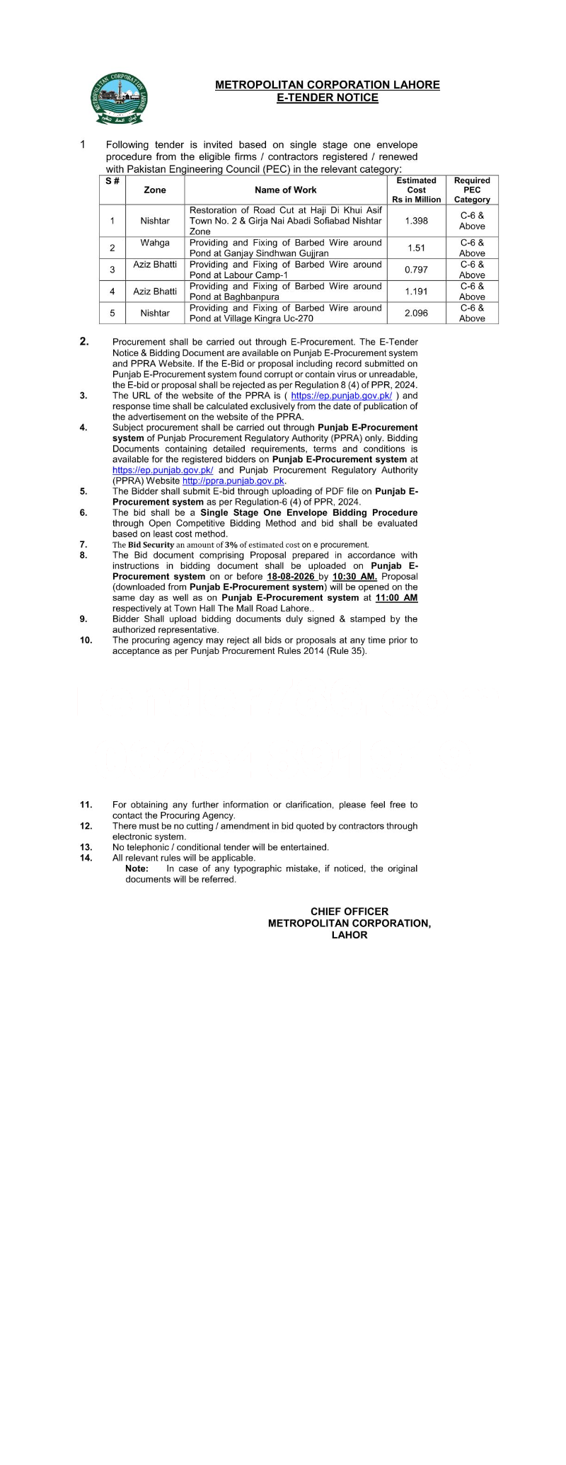 Tender Document