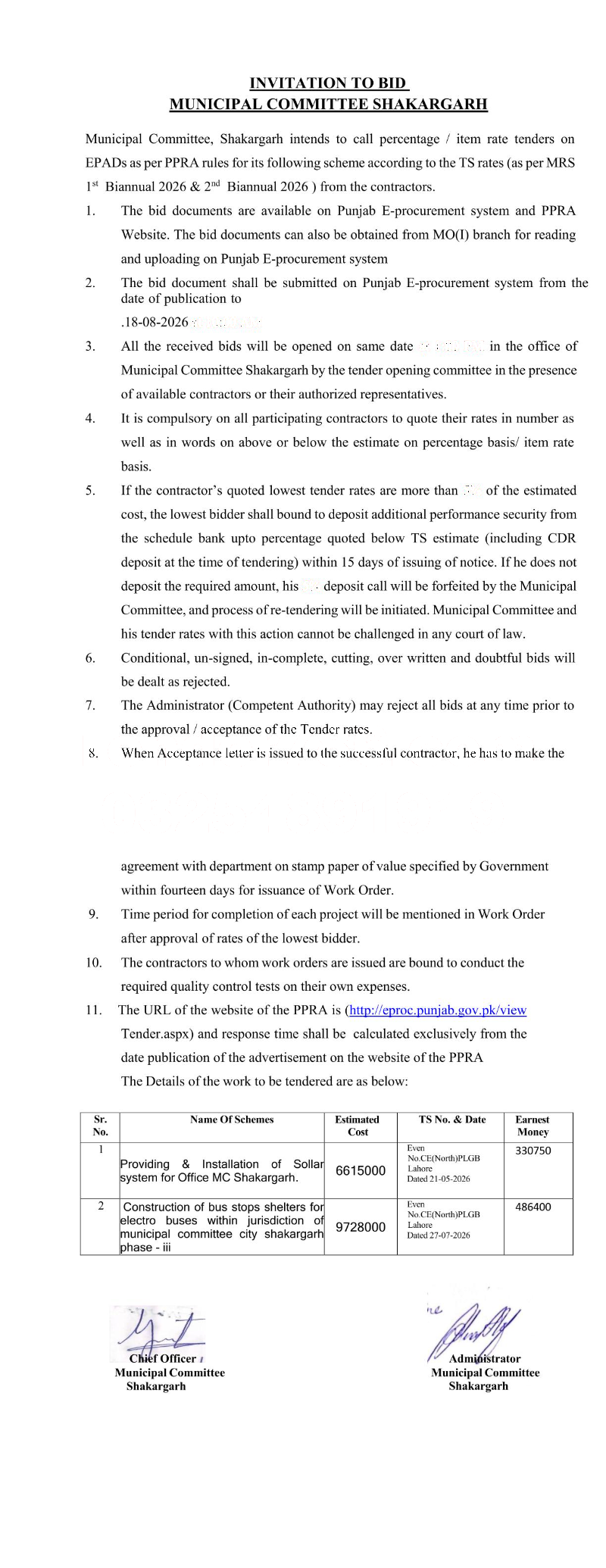 Tender Document