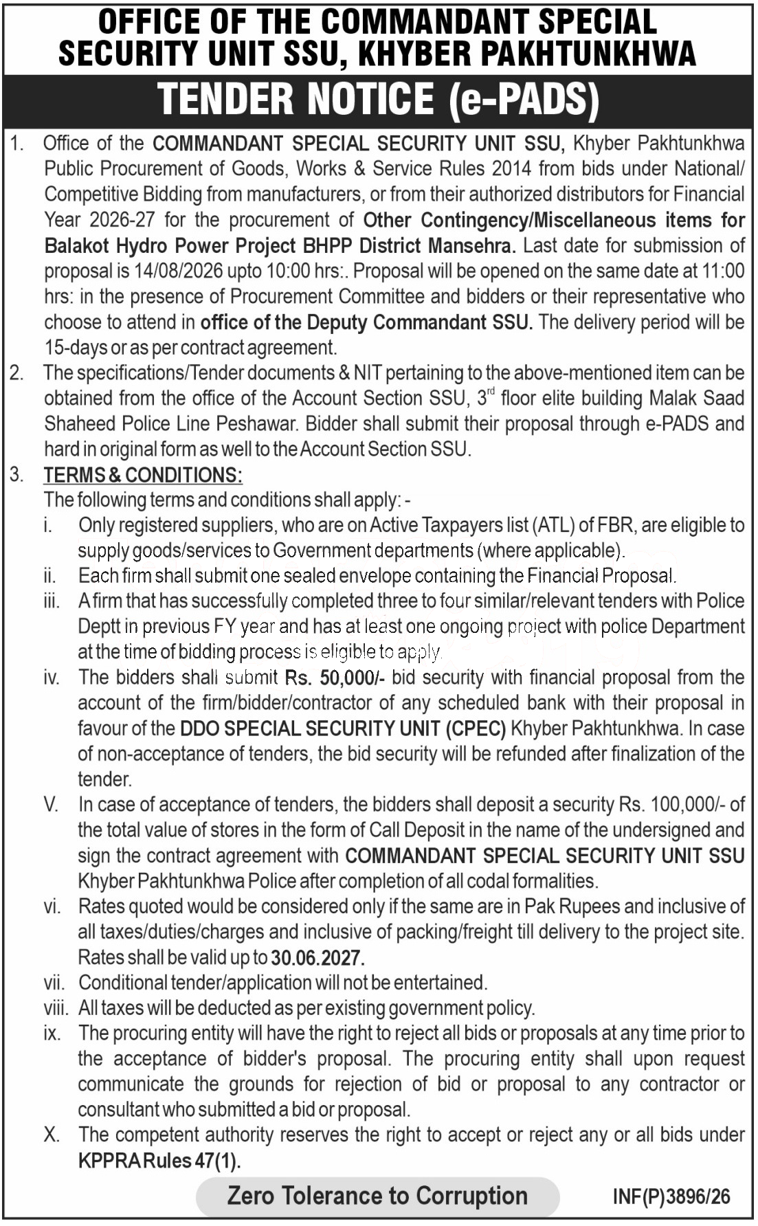 Tender Document