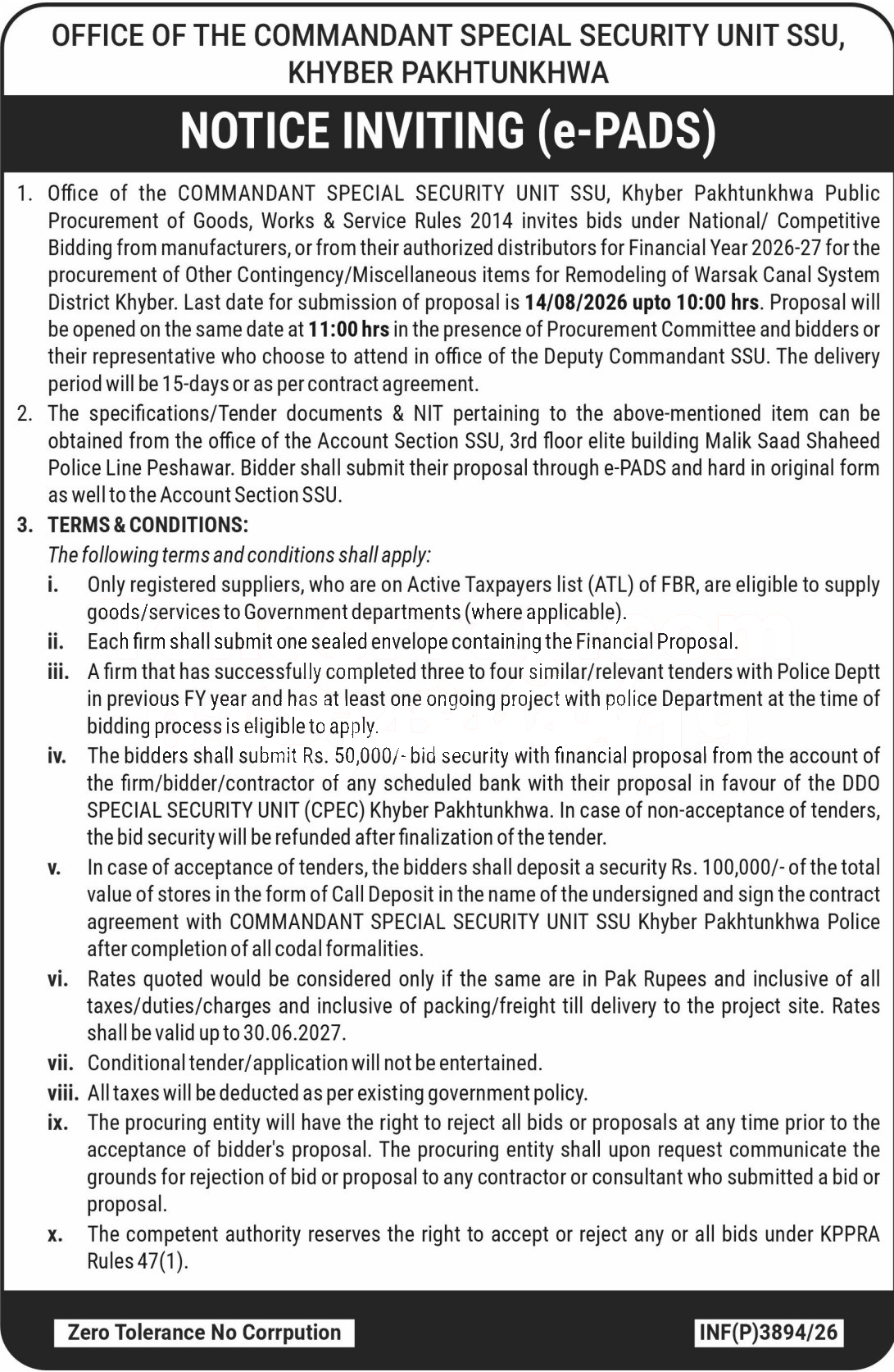 Tender Document