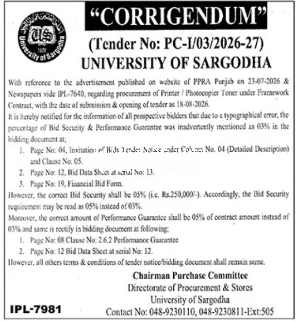 Tender Document