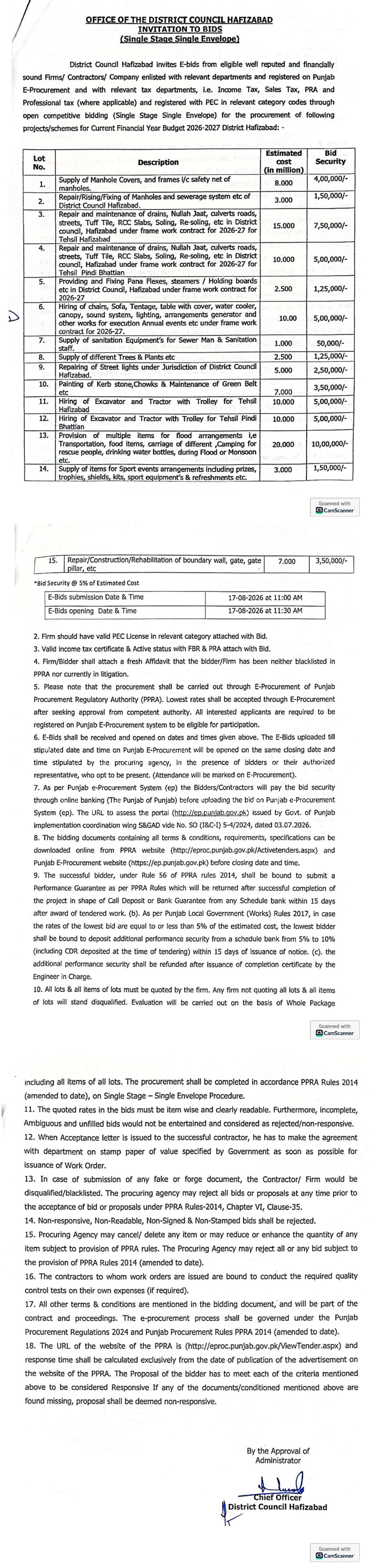 Tender Document