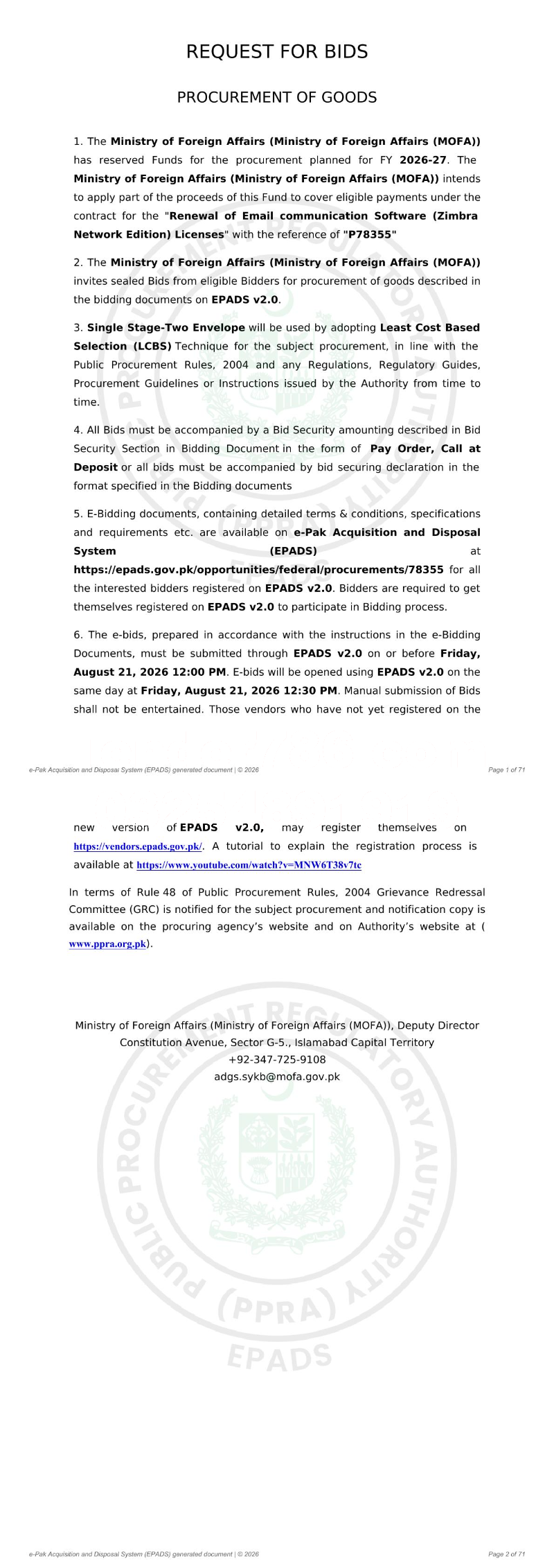 Tender Document