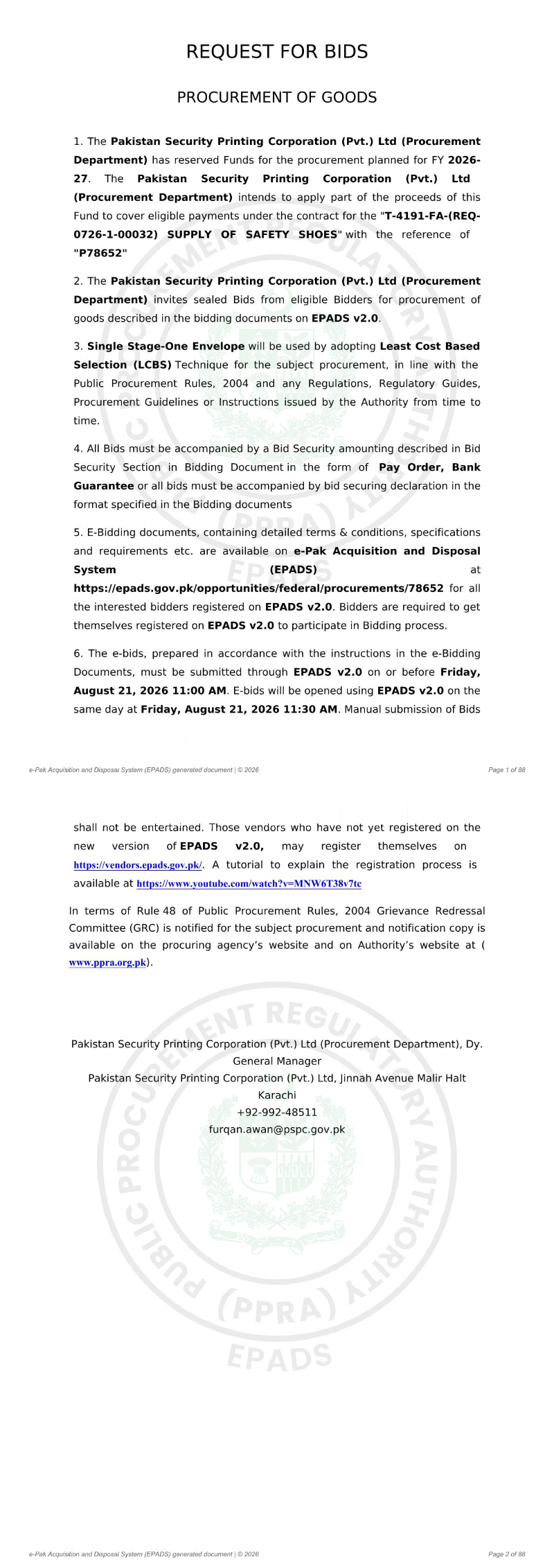 Tender Document