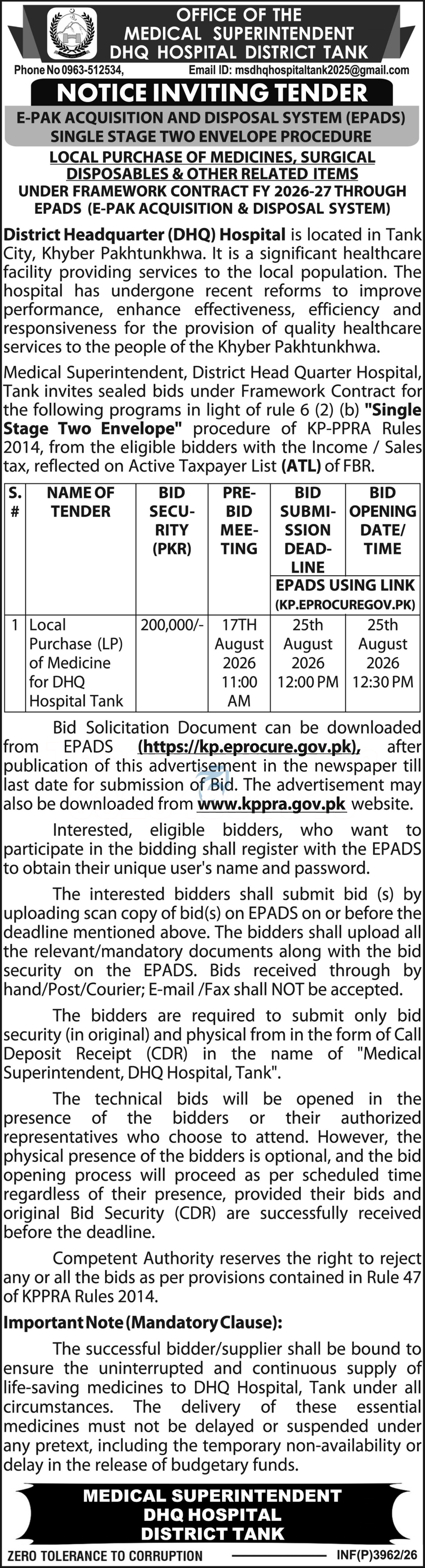 Tender Document