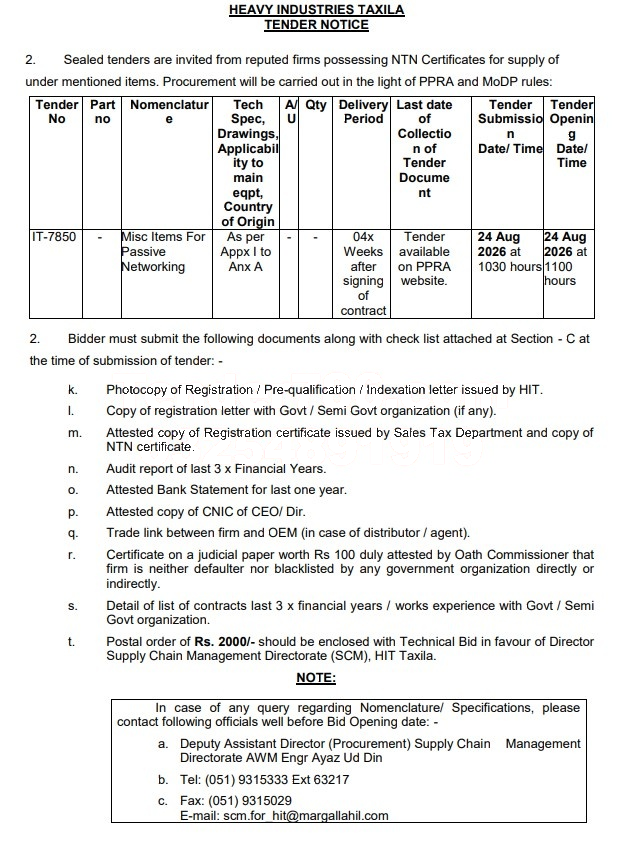 Tender Document