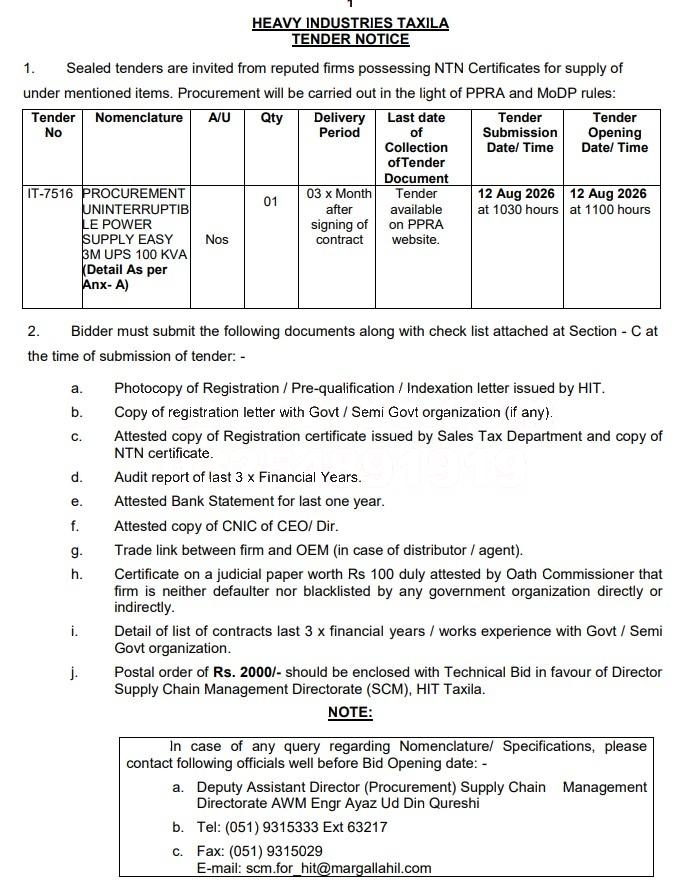 Tender Document