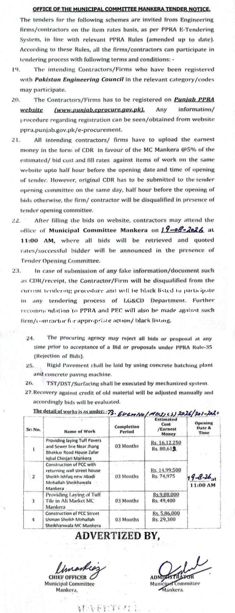 Tender Document