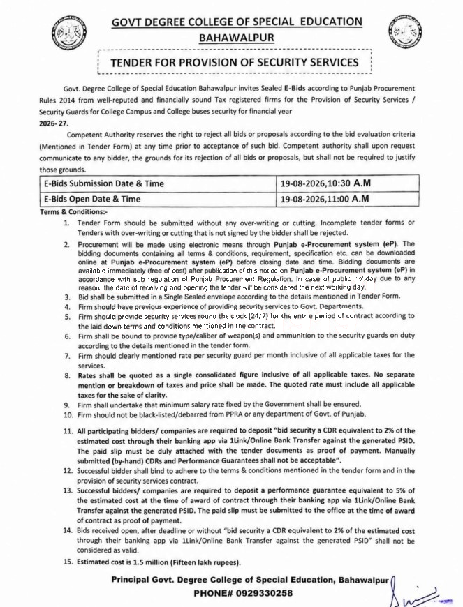 Tender Document