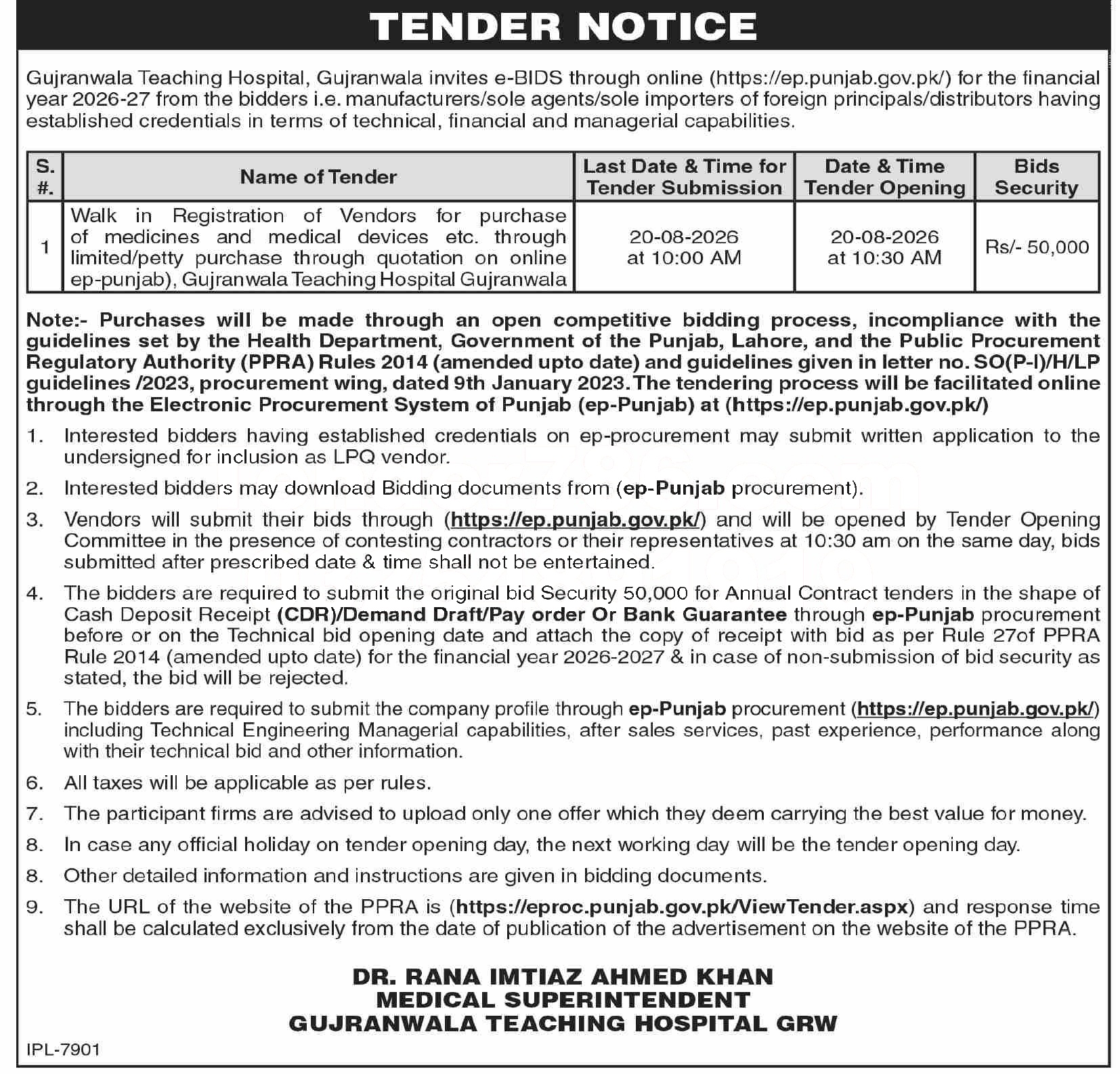 Tender Document